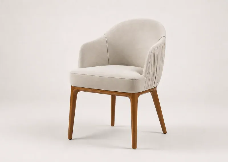 Pleat Dining Chair in Cobweb